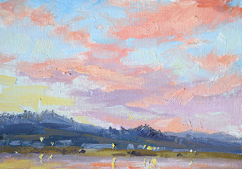 Kila Sky oil painting montana plein air