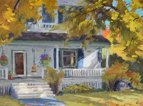 mary's house plein air oil painting montana