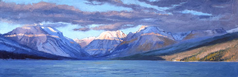 glacier national park oil painting apgar