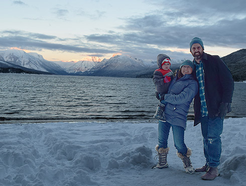 Montana plein air artist Jeff Troupe family Glacier National Park
