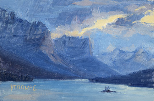 St. Mary Pinnacles Glacier Park oil painting