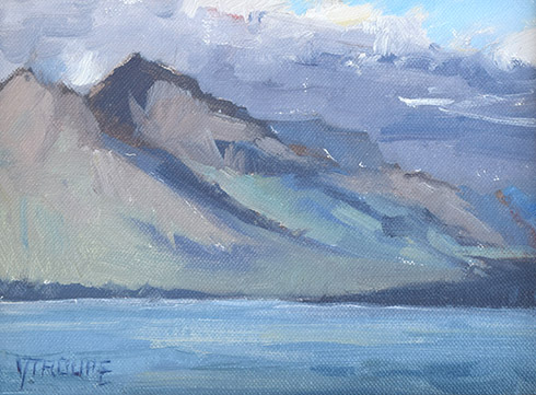 A Break in the Clouds plein air painting