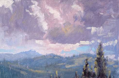 kila cloud study 2 oil painting