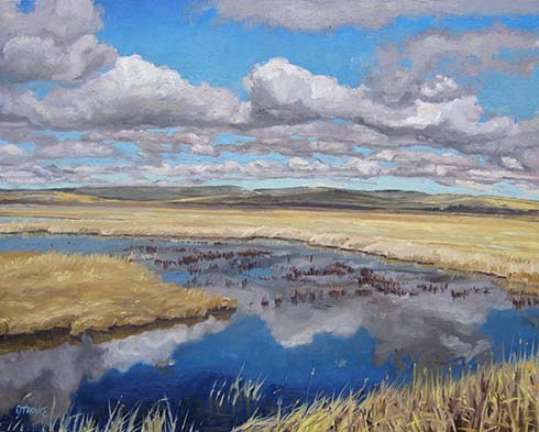 Montana plein air painter painting Cloud Bend
