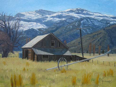 Montana plein air painter painting East of the Warners