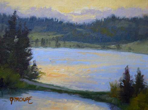 Montana plein air painter painting foys bridge