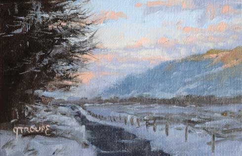 Montana plein air painter painting Rails to Trails