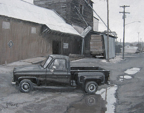 Small Town Reflections classic car paintings