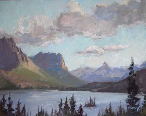 Montana plein air painter painting st marys serine