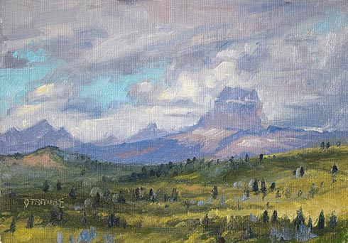 Chief Mountain: Dappled Light glacier park paintings