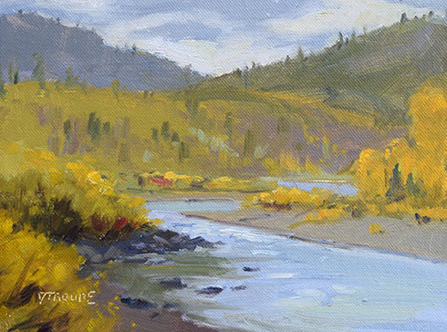 Fall along the Northfork glacier park paintings